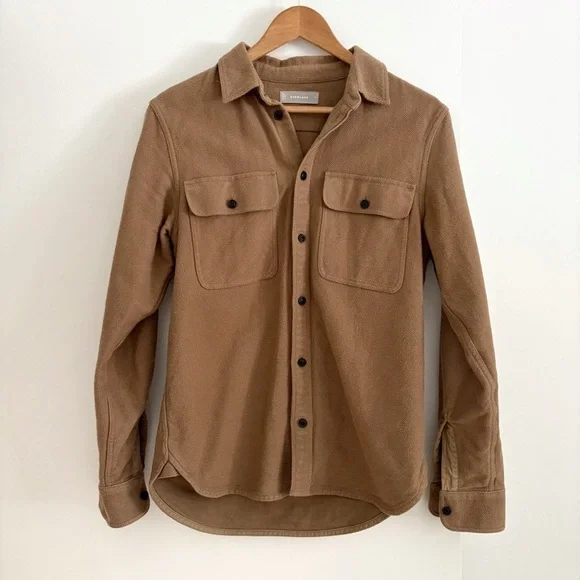 Everlane The Heavyweight Overshirt Shirt Light Jacket Size S Warm Light Brown - Picture 6 of 10